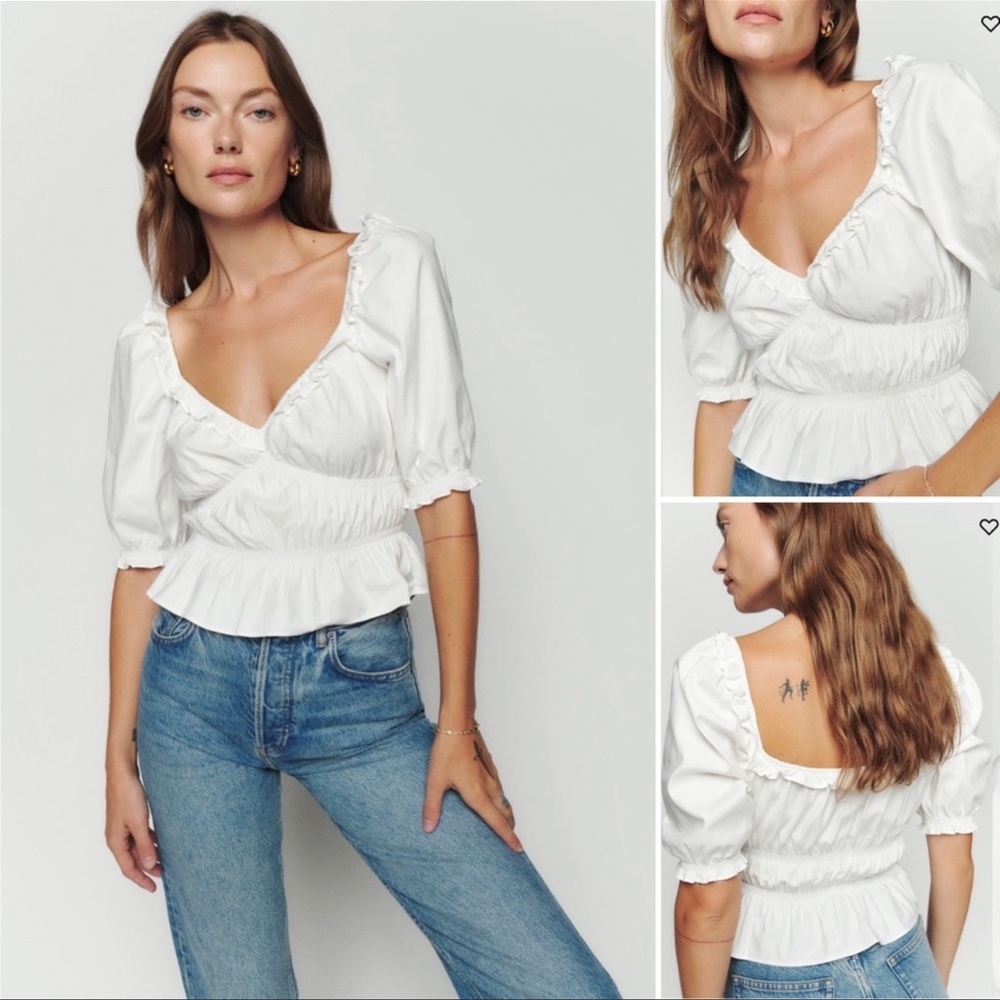 Vineyard Top Reformation Ruffle Milkmaid